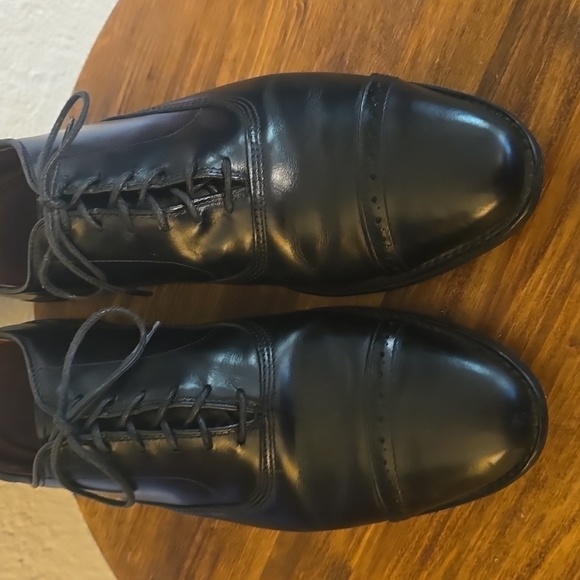 Allen Edmonds Nathan Black Premium leather lace up DERBY dress shoes Sz.10 main image 9
